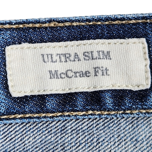 Guess  ultra slim McCrae Fit mid rise straight leg blue denim Jean pants - Picture 5 of 10